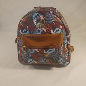 Disney Stitch Mini Backpack Tropical Print Bioworld